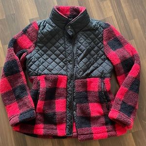 Steve Madden plaid Sherpa jacket xl